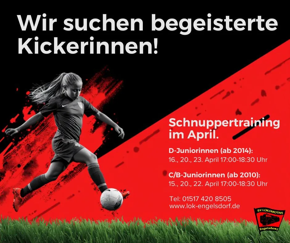 Schnuppertraining für Mädchen — komm vorbei und probier's aus!